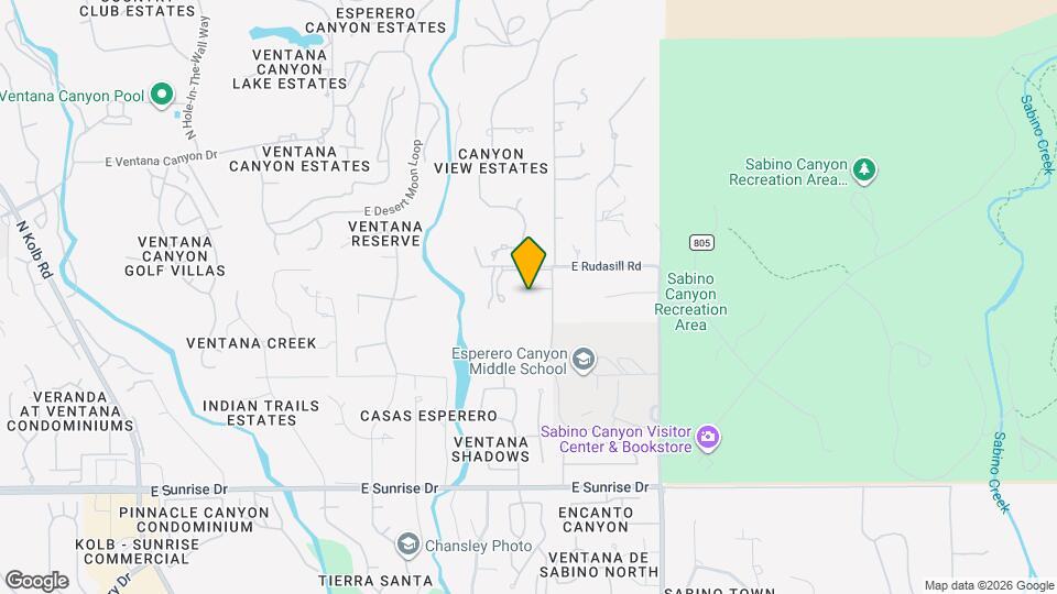 5965 N Sabino Shadow Ln Map and Location Details