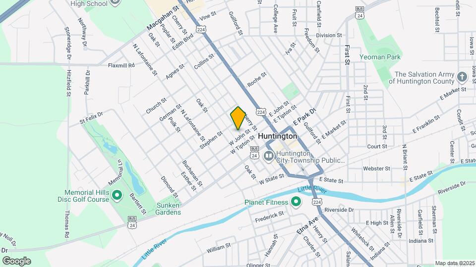 712 Poplar St, Unit 1 Map and Location Details