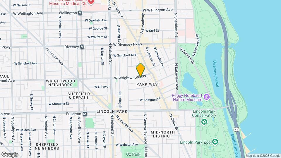 649 W Wrightwood Ave Mapa y Detalles de la Ubicación