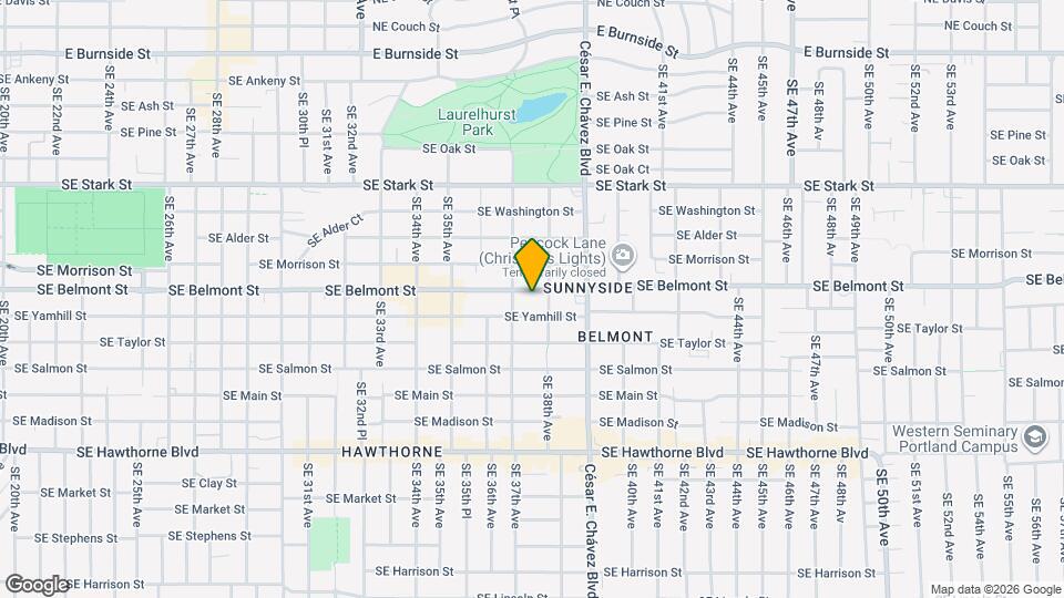 3736 SE Belmont St Map and Location Details