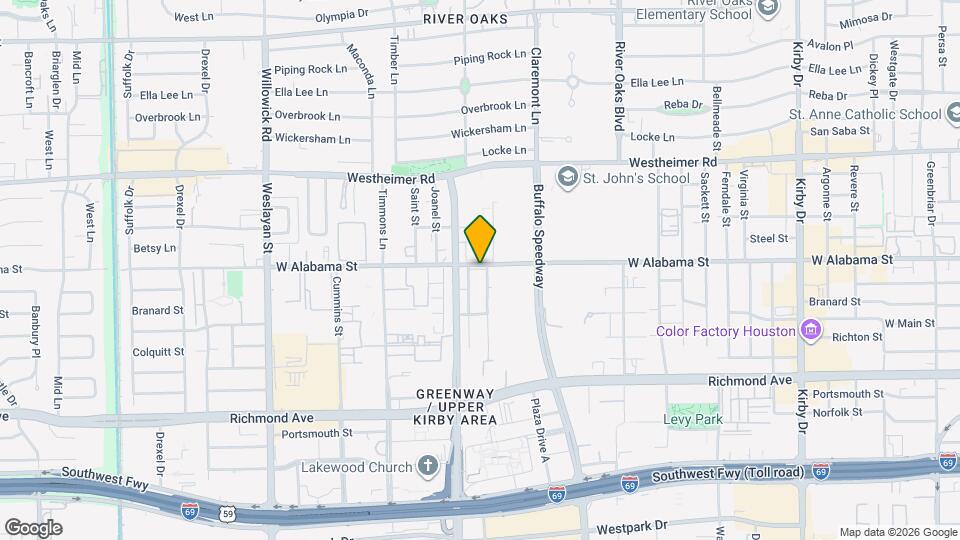 3400 W Alabama St Map and Location Details