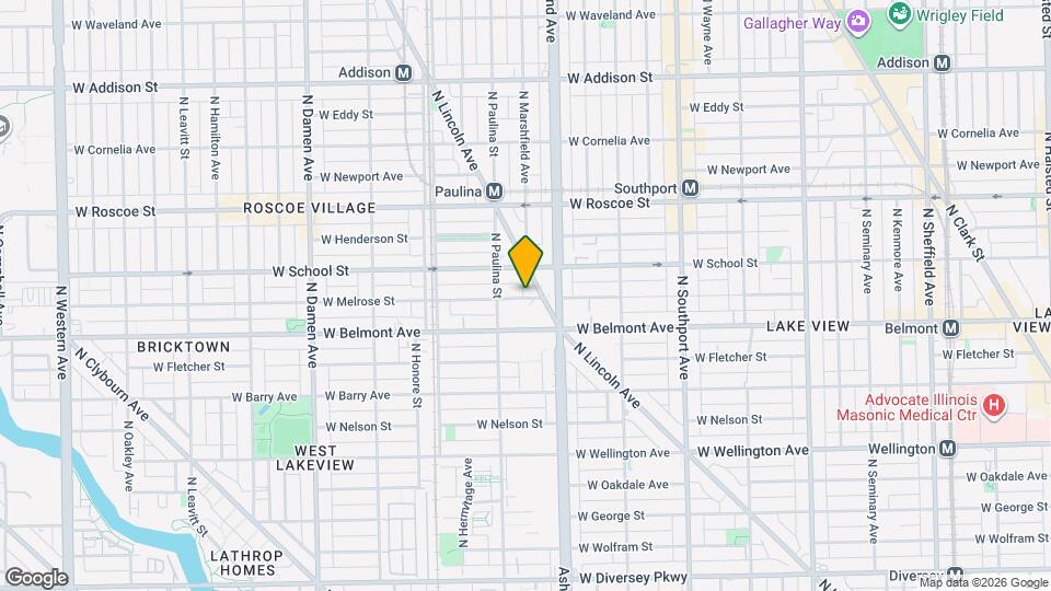 1636 W Melrose St Map and Location Details