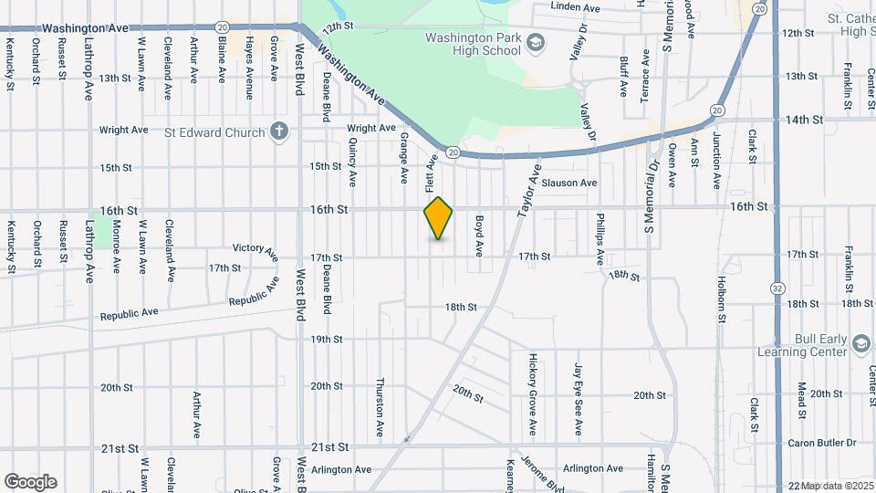 1645 Flett Ave, Unit 1645 Lower Map and Location Details