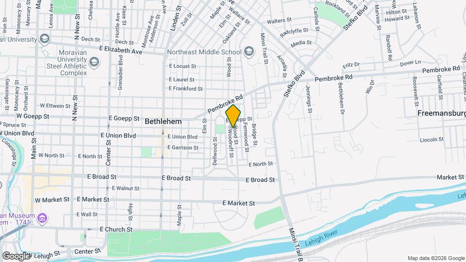 813 Wood St Map and Location Details