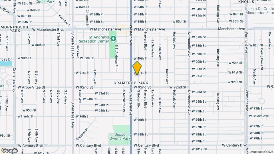 9115 S Hobart Blvd Map and Location Details