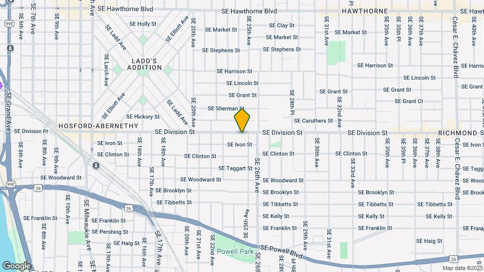 2408 SE Division St Map and Location Details