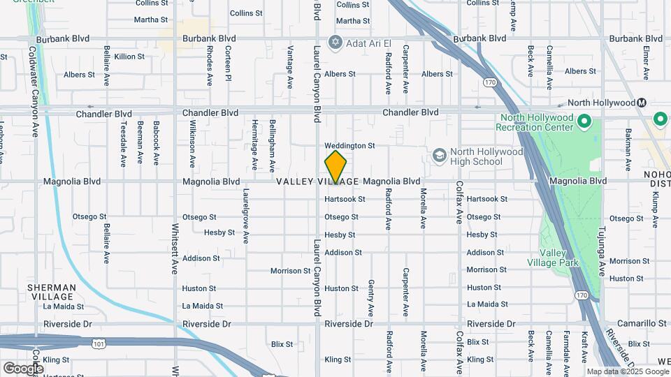 12028 Magnolia Blvd Map and Location Details