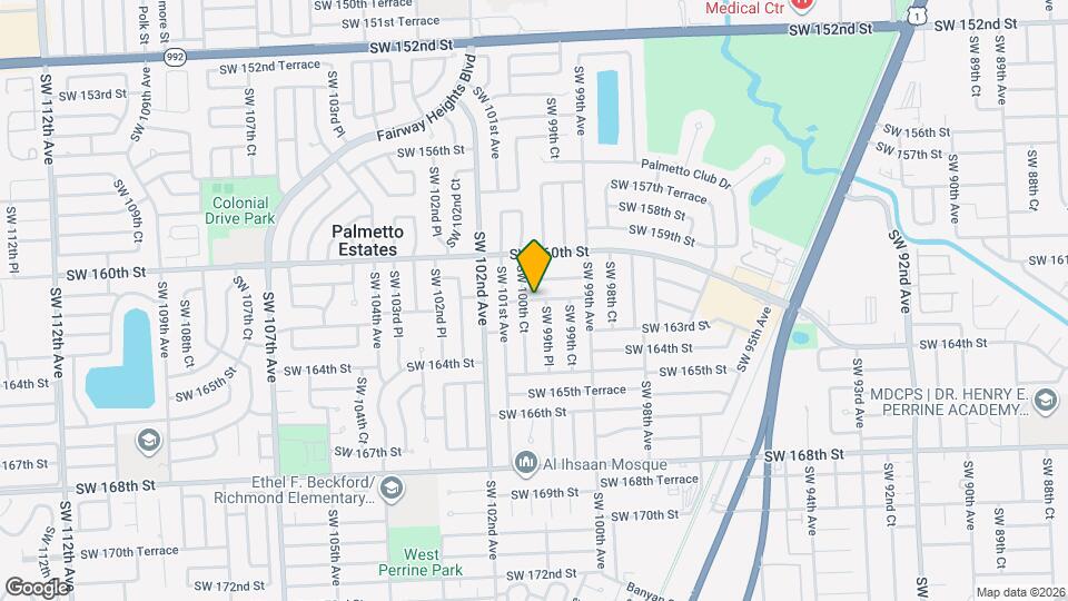 10012 SW 162nd St Map and Location Details