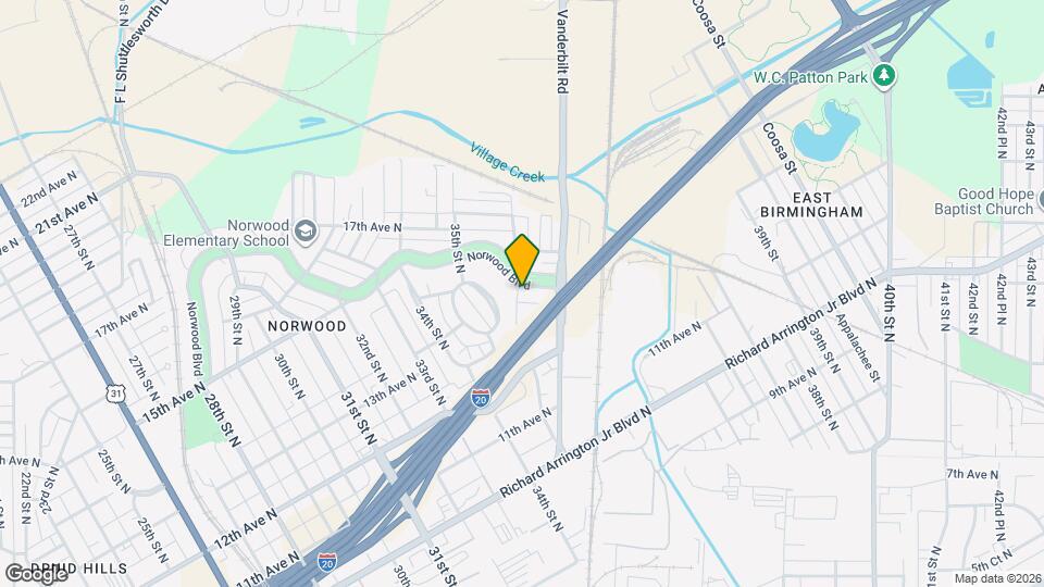 3601 Norwood Blvd Map and Location Details