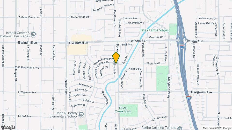 8292 Palmada Dr Map and Location Details
