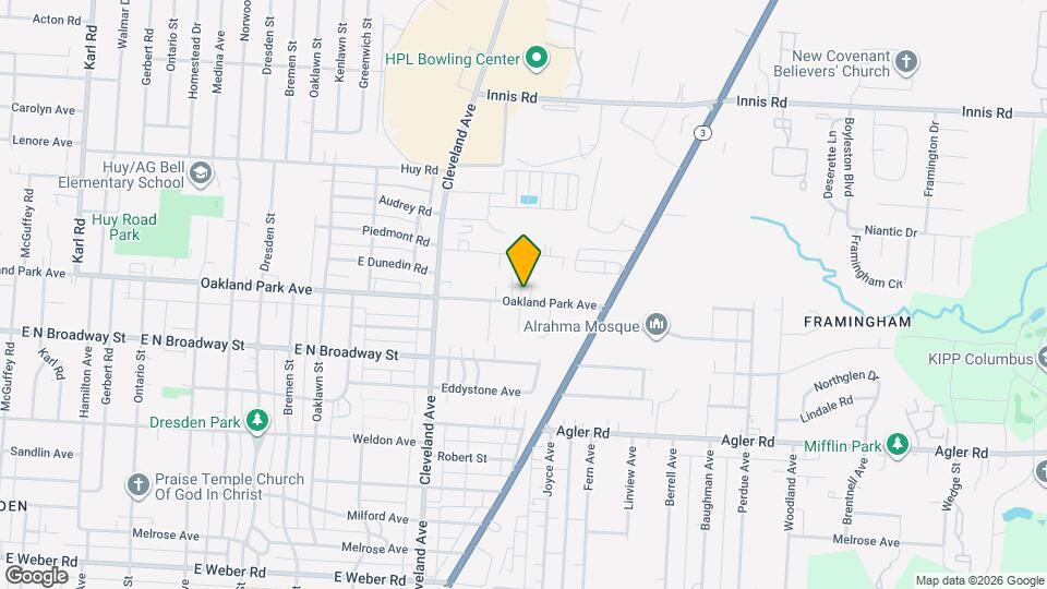 1954 Oakland Park Ave Map and Location Details