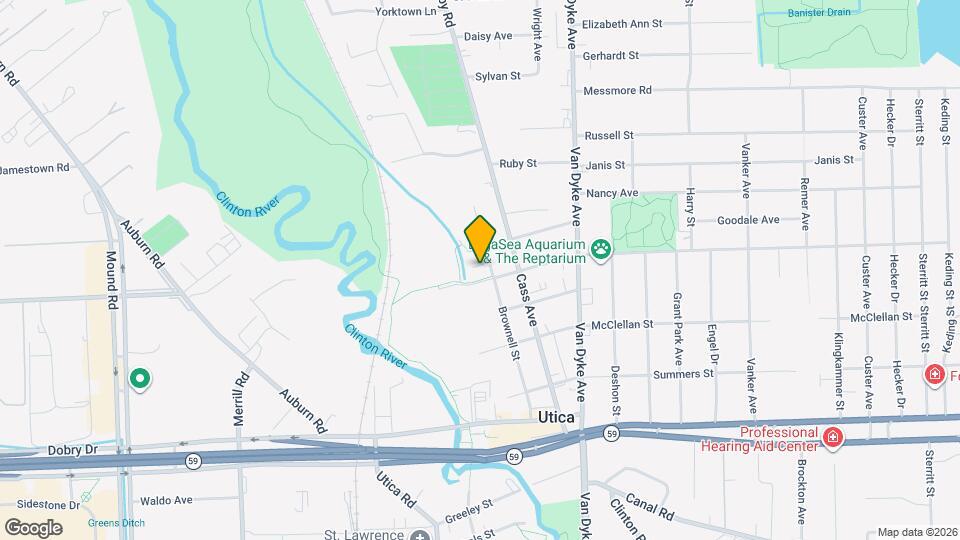 Sunrise Utica Map and Location Details