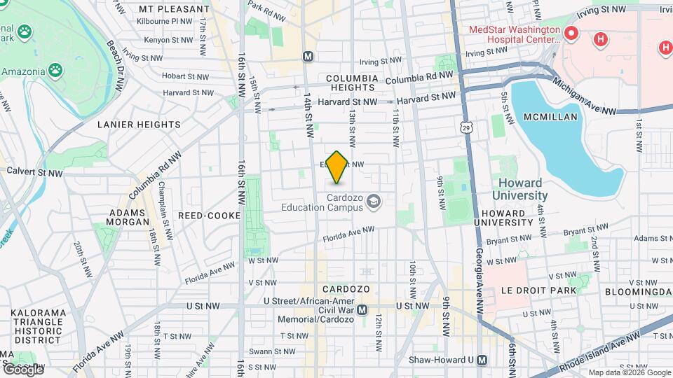 1343 Clifton St NW Map and Location Details