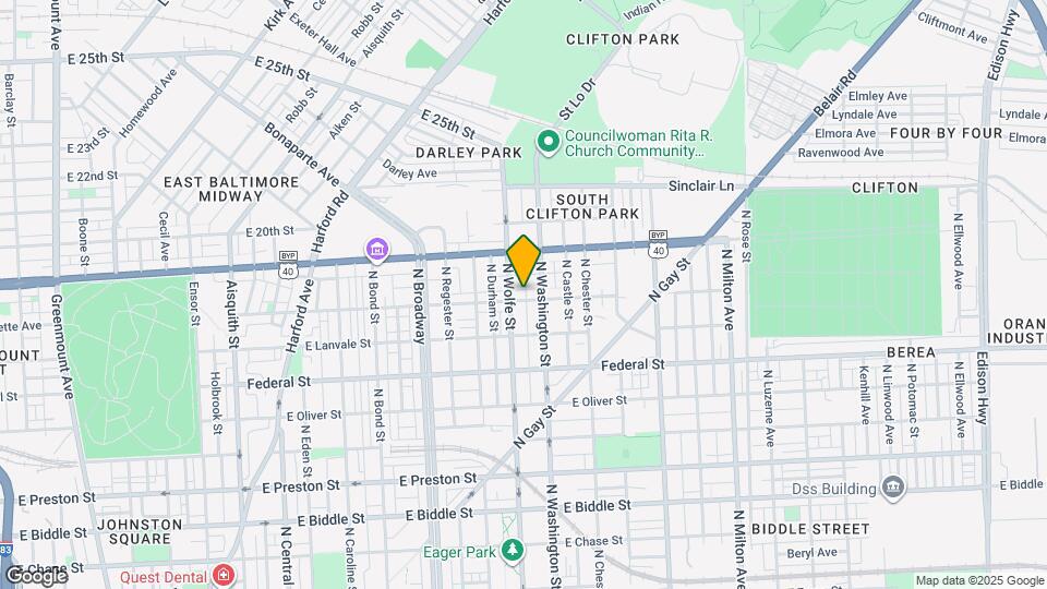 1918 E Lafayette Ave Mapa y Detalles de la Ubicación