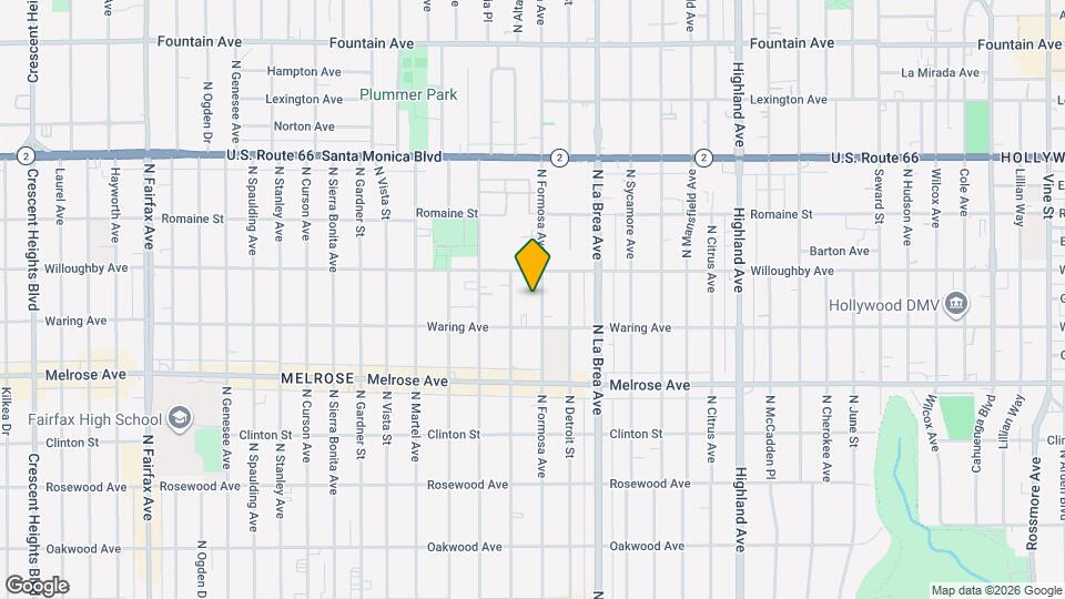833 1/3 N Formosa Ave Mapa y Detalles de la Ubicación