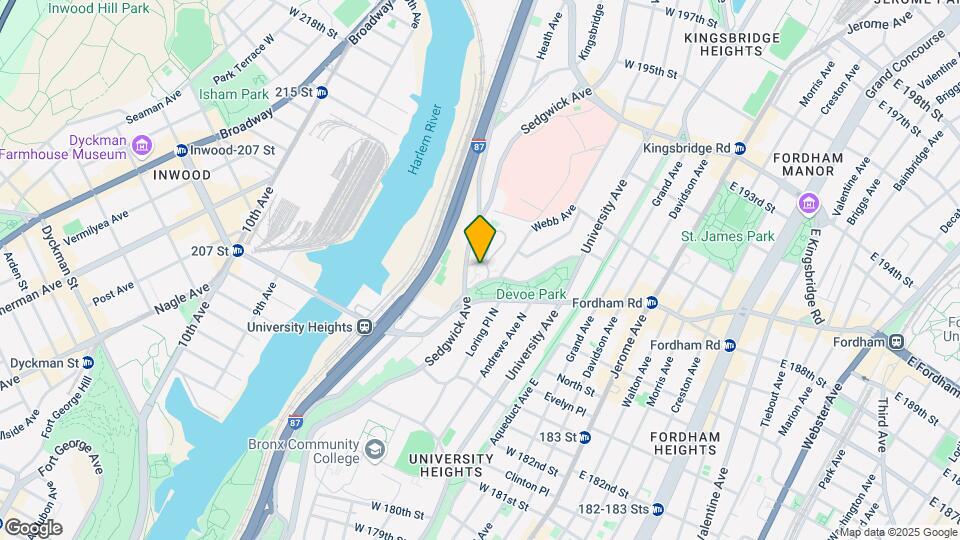 1 Fordham Hill Oval-Unit -1E Map and Location Details