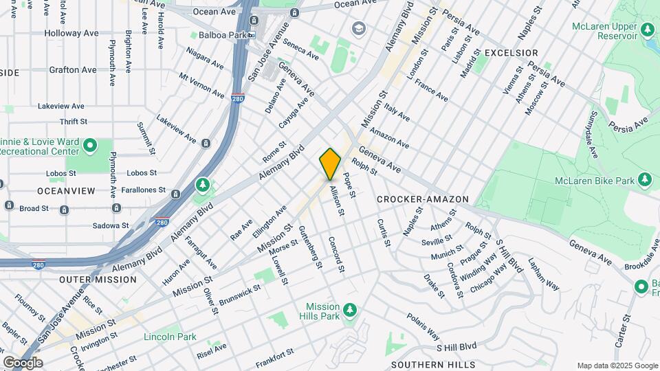5301 Mission St Map and Location Details