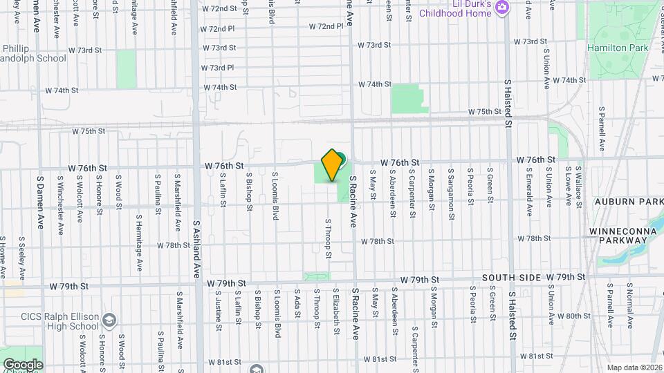 7639 S Throop St, Unit #2 Mapa y Detalles de la Ubicación