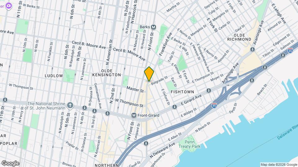 1405 Frankford Ave, Unit 501 Mapa y Detalles de la Ubicación