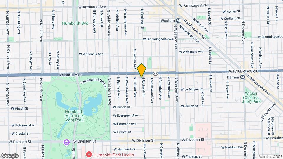 1538 N Rockwell St, Unit 1538 N Rockwell st.. Chic Map and Location Details