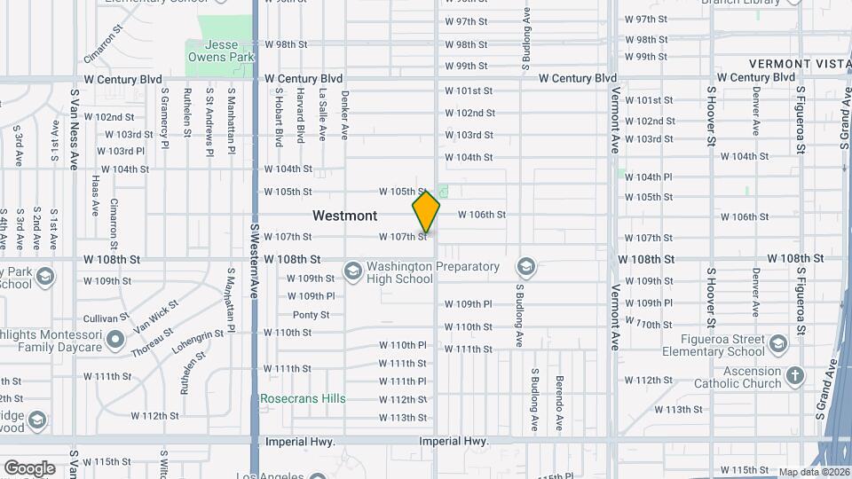 1412 W 107th St Mapa y Detalles de la Ubicación