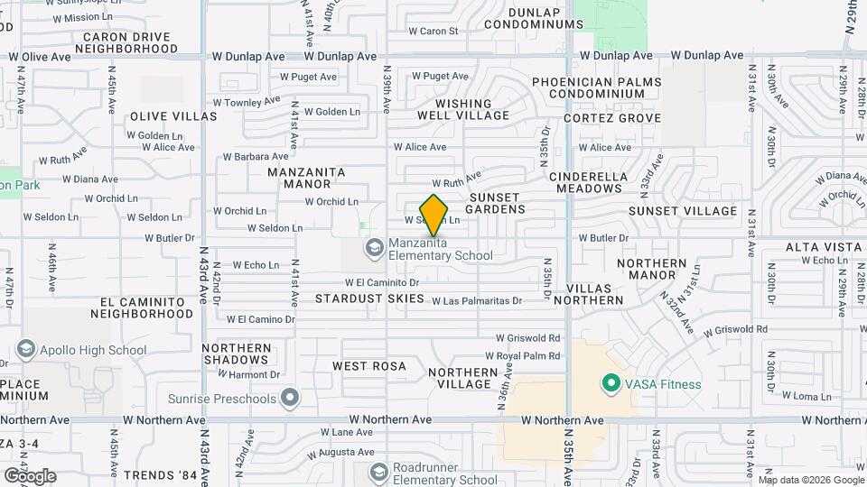 3749 W Butler Dr Map and Location Details
