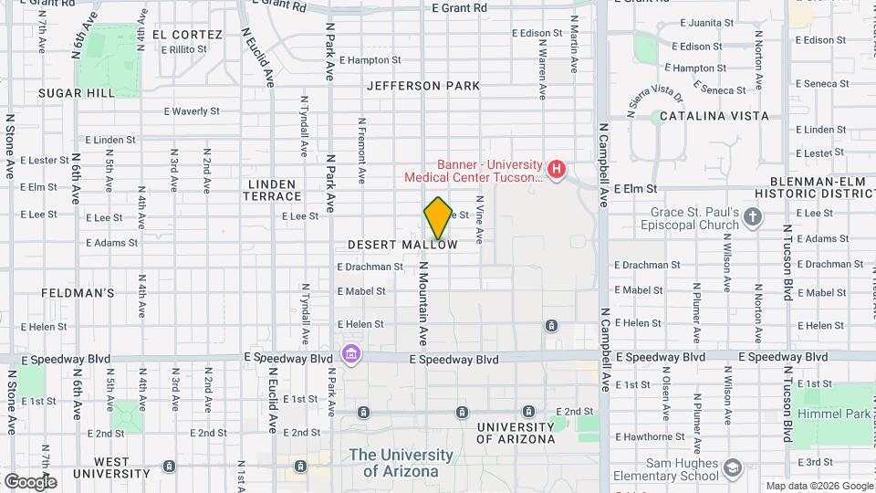 1320 E Adams St Mapa y Detalles de la Ubicación