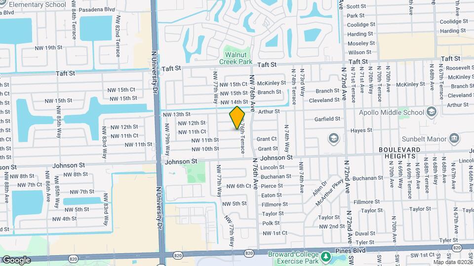 7670 NW 11th Ct Mapa y Detalles de la Ubicación