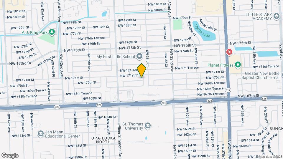 3401 NW 170th St Map and Location Details