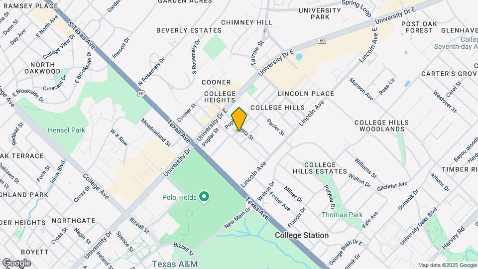 304 Live Oak St Map and Location Details