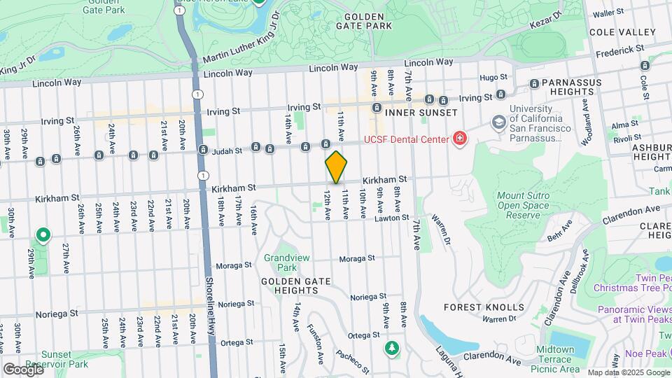 725-727-727 Kirkham St Mapa y Detalles de la Ubicación