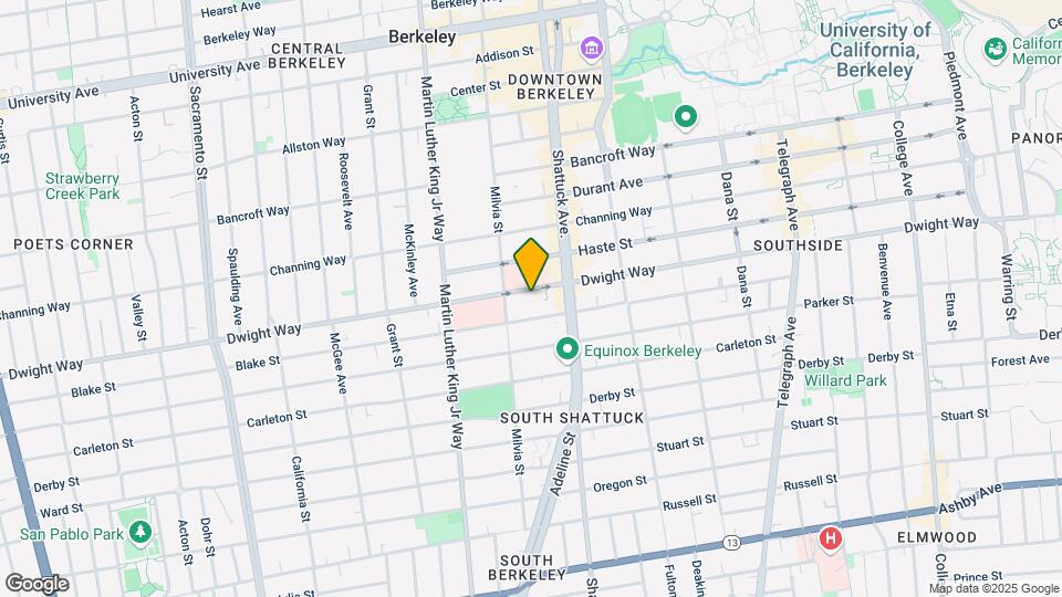 2016-2020 Dwight Way Map and Location Details