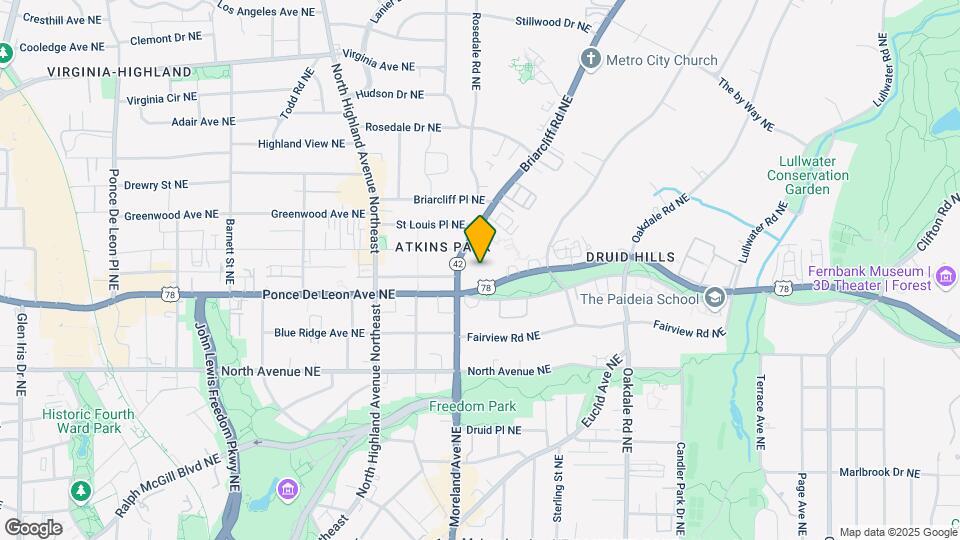 1200 Ponce De Leon Ave NE, Unit A1 Map and Location Details