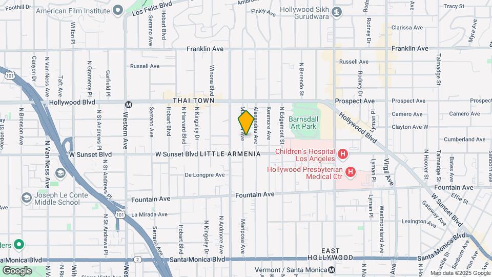 1538 Mariposa Ave Map and Location Details