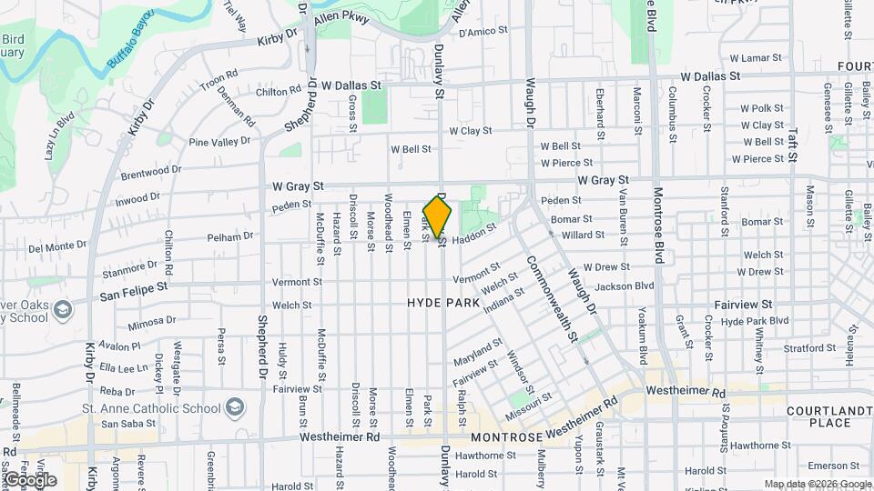 1702 Dunlavy St Map and Location Details