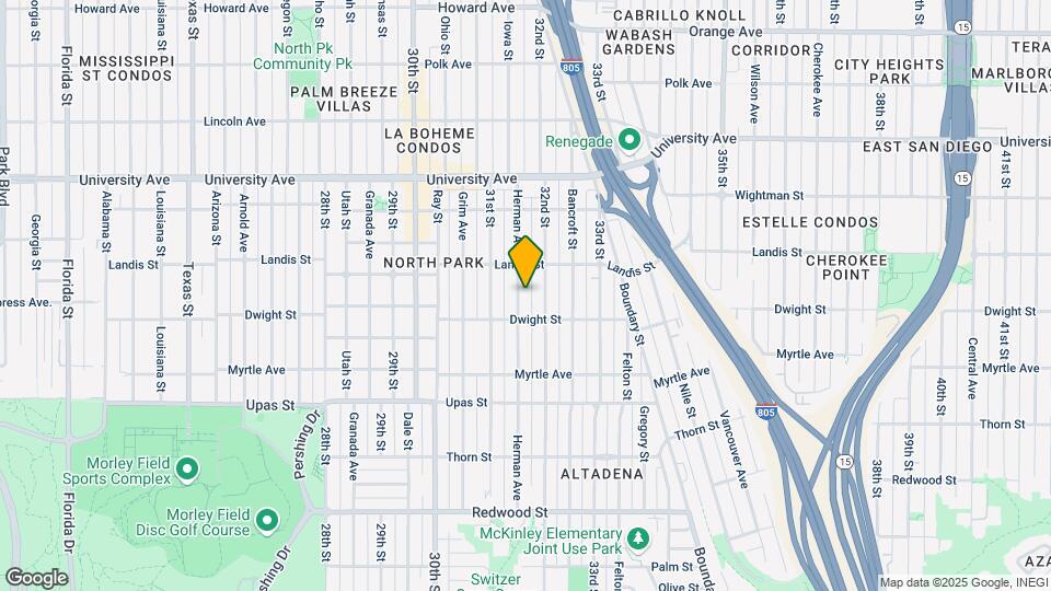 3631 Herman Ave Mapa y Detalles de la Ubicación