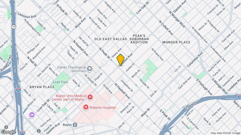 4302 Gaston Ave Mapa y Detalles de la Ubicación