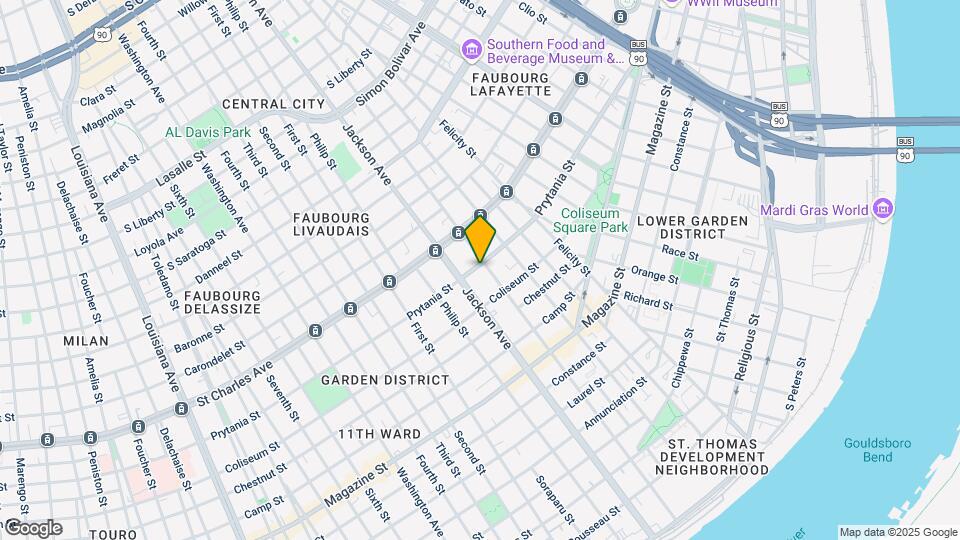 2100 Prytania St Map and Location Details