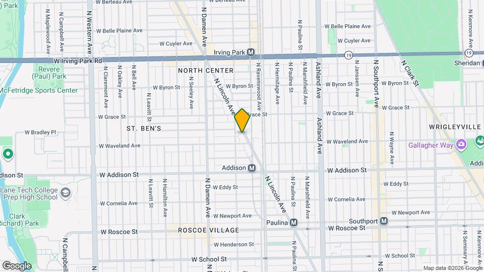 3720 N Lincoln Ave Map and Location Details