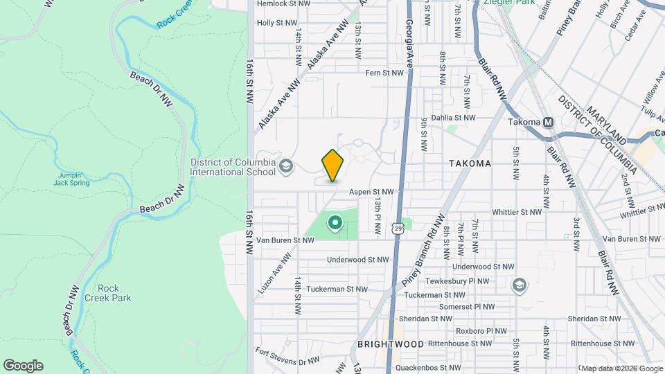 1341 Aspen St NW Map and Location Details
