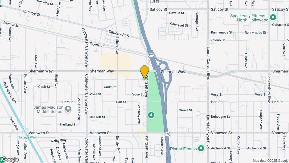 7117 Whitsett Ave Map and Location Details