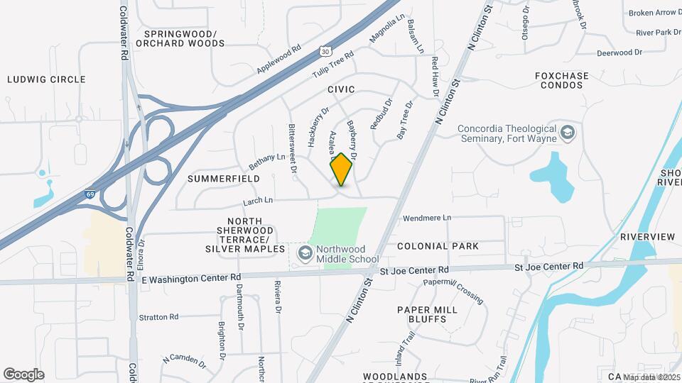 1327 Bethany Ln Map and Location Details