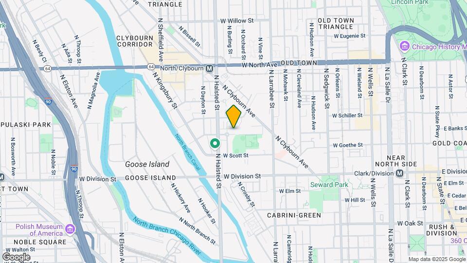 714 W Evergreen, Unit B Map and Location Details