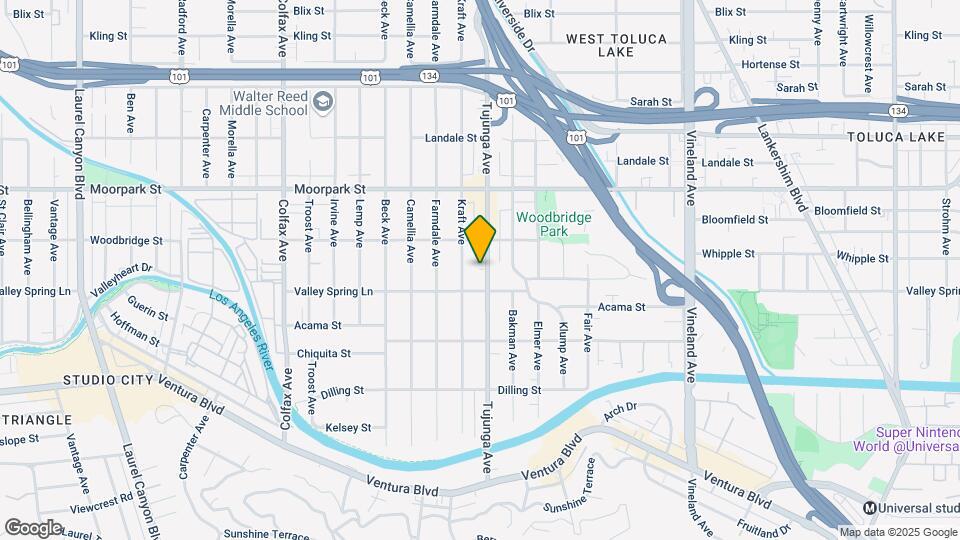 4291 Tujunga Ave Map and Location Details