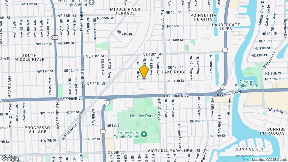1101 NE 12th Ave Map and Location Details