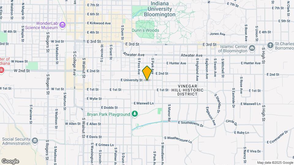 722 E University St Map and Location Details