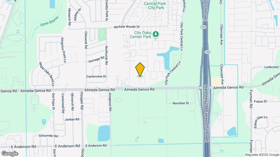 1606 N City Oaks Ln Map and Location Details