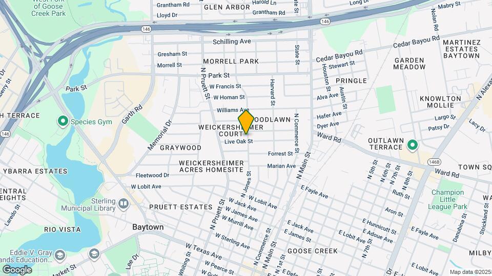 400 Live Oak St Map and Location Details