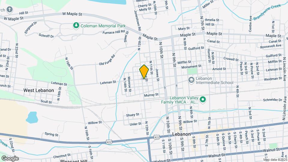1134 Lehman St Map and Location Details