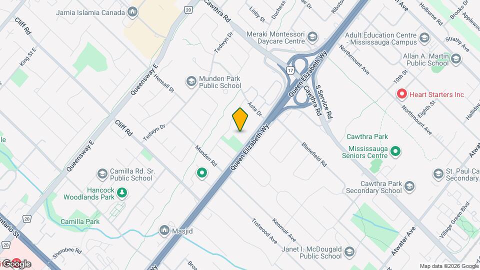 515 N Service Rd Map and Location Details